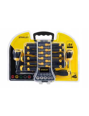 Stanley STHT0-70888 - Zestaw Śrubokrętów Precyzyjnych 51 el. | Stal Chromowo-Wanadowa | Etui w Zestawie