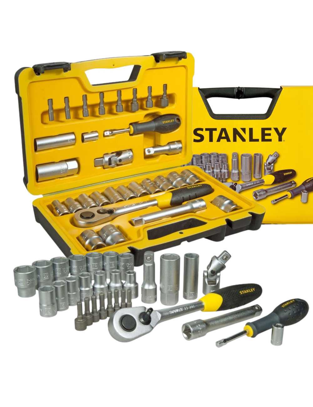 STANLEY ZESTAW KLUCZY NASADEK GRZECHOTKA  30el.  1 2" NASADKI W WALIZCE