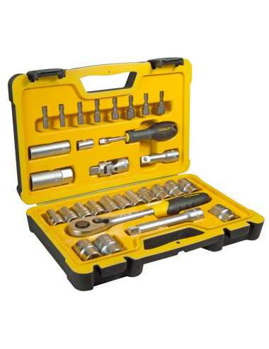 STANLEY ZESTAW KLUCZY NASADEK GRZECHOTKA  30el.  1 2" NASADKI W WALIZCE