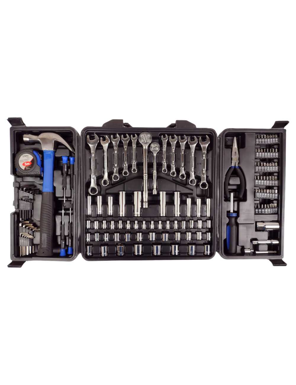 ZESTAW NARZĘDZIOWY 140szt SILVER KLUCZE NASADKI BITY NARZĘDZIA