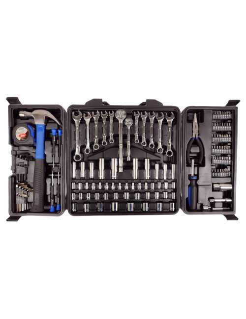 ZESTAW NARZĘDZIOWY 140szt SILVER KLUCZE NASADKI BITY NARZĘDZIA