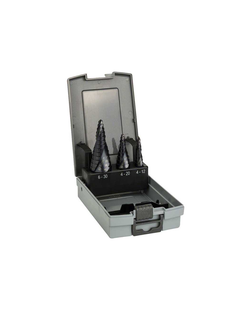 BOSCH WIERTŁO STOPNIOWE AlHSS-TiN  KOMPLET  3szt. 4-12,4-20,6-30