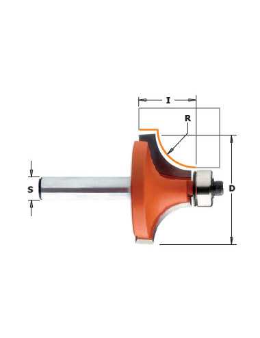 CMT FREZ ZAOKRĄGLAJĄCY Z ŁOŻYSKIEM HM R= 4,75 D=22,2 I=12,7 S=8