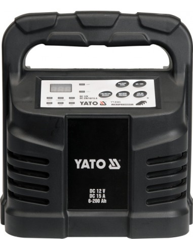YATO PROSTOWNIK ELEKTRONICZNY 12V  15A  6-200Ah MOKRY/ŻELOWY/AGM  8303