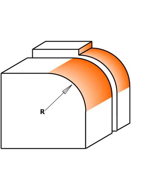 CMT FREZ ZAOKRĄGLAJĄCY Z ŁOŻYSKIEM HM R=22,2 D=57,1 I=28,4 S=12