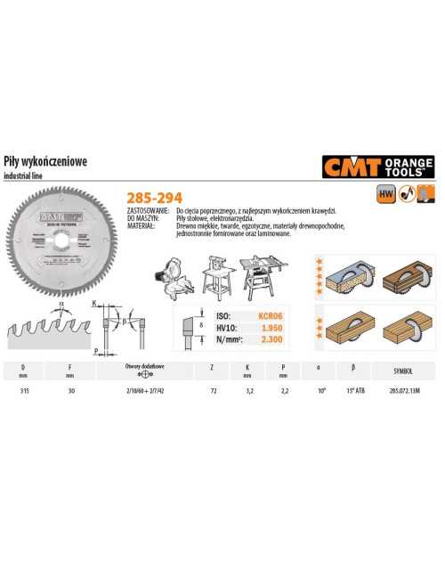 PIŁA DO CIĘCIA POPRZECZNEGO, OBRÓBKA WYKAŃCZAJĄCA CMT