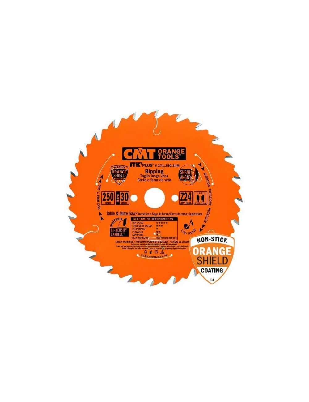 CMT ULTRA CIENKA PIŁA ITK PLUS DO CIĘCIA WZDŁUŻNEGO I POPRZECZNEGO 190x30 24Z