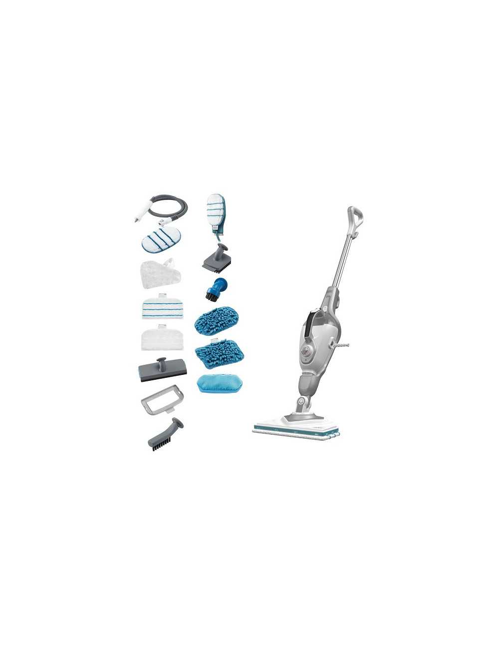 BLACK + DECKER MOP PAROWY 2w1 1600W + 17ACC BHSM1615DSG RĘKAWICA PAROWA