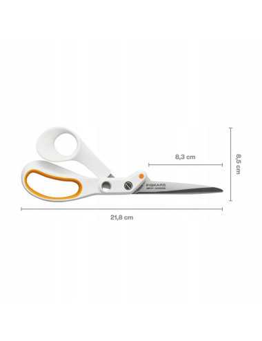 FISKARS NOŻYCZKI KRAWIECKIE AMPLIFY DO SZYCIA 21cm DO GRUBYCH MATERIAŁÓW