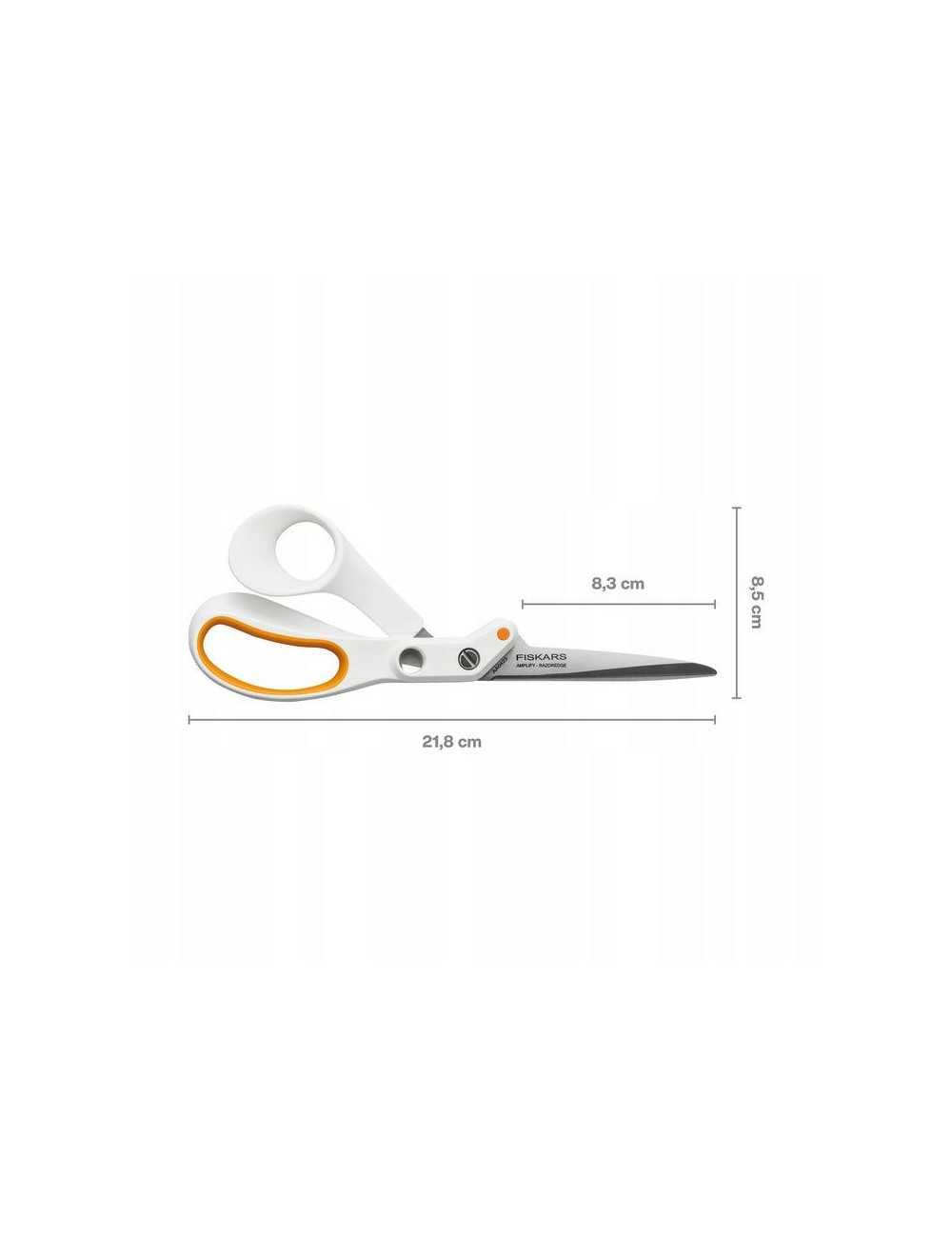 FISKARS NOŻYCZKI KRAWIECKIE AMPLIFY DO SZYCIA 21cm DO GRUBYCH MATERIAŁÓW