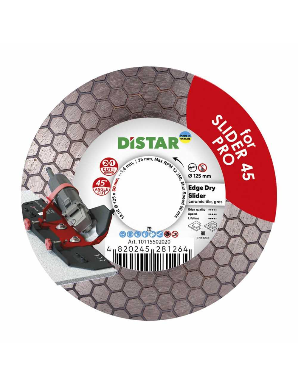 DISTAR TARCZA DIAMENTOWA EDGE DRY SLIDER 125 x 1,6 x 25 x 30