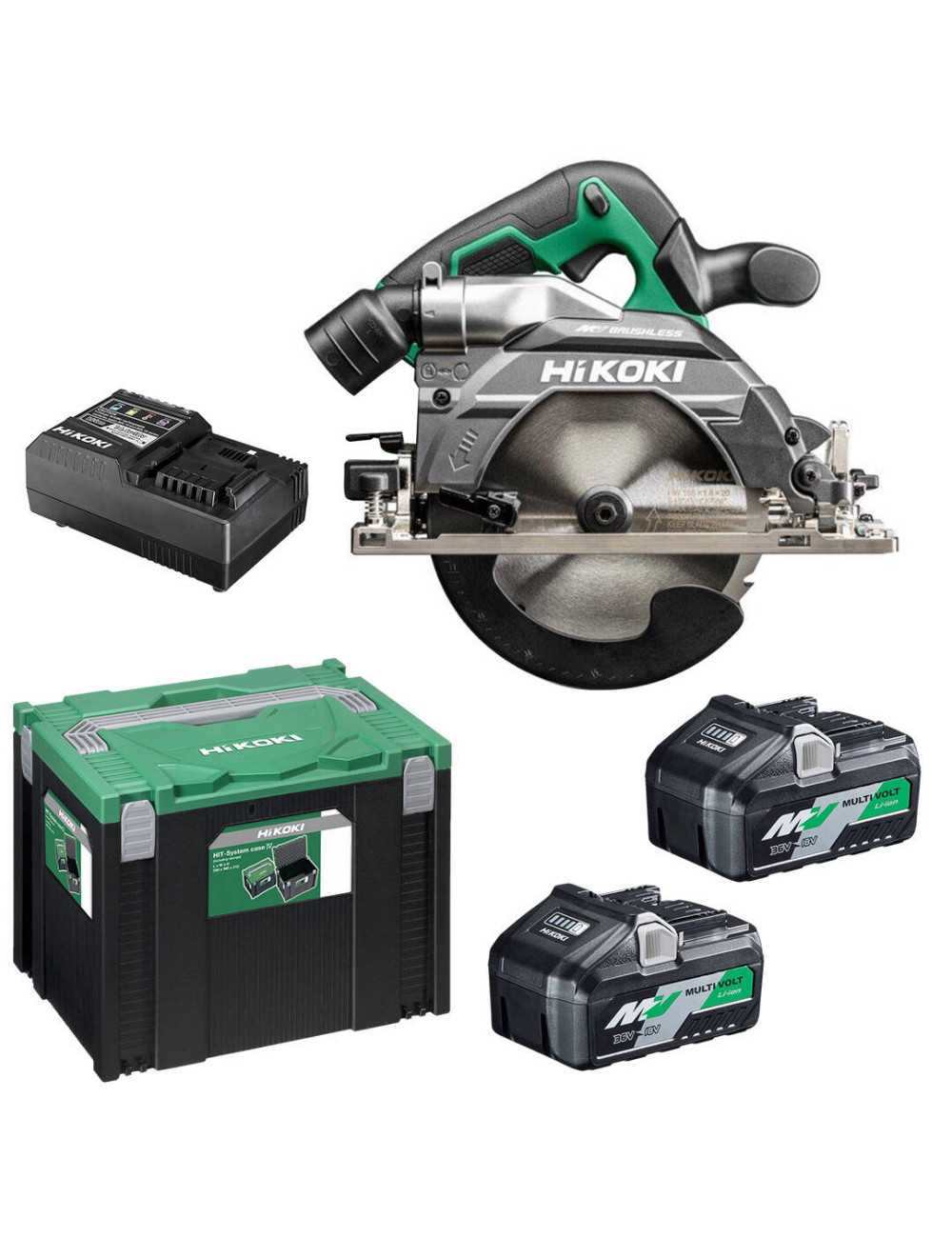 HIKOKI PILARKA TARCZOWA 36V 165mm 2x5,0Ah C3606DBWPZ + WALIZKA