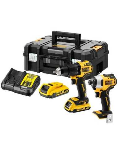 DEWALT ZESTAW COMBO WIERTARKA + KLUCZ UDAROWY 18V DCK2060L2T (DCD778+DCF787) 2x3,0Ah TSTAK II