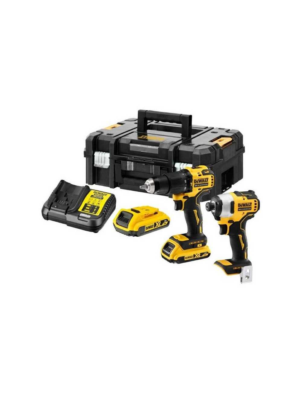 DEWALT ZESTAW COMBO WIERTARKA + KLUCZ UDAROWY 18V DCK2060L2T (DCD778+DCF787) 2x3,0Ah TSTAK II