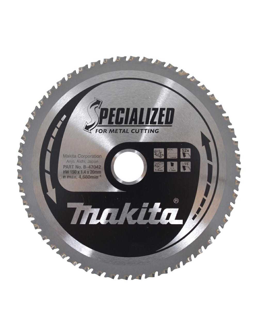 MAKITA PIŁA TARCZOWA  150x20x52z CIENKIE PŁYTY METALOWE (DCS551 DCS53)