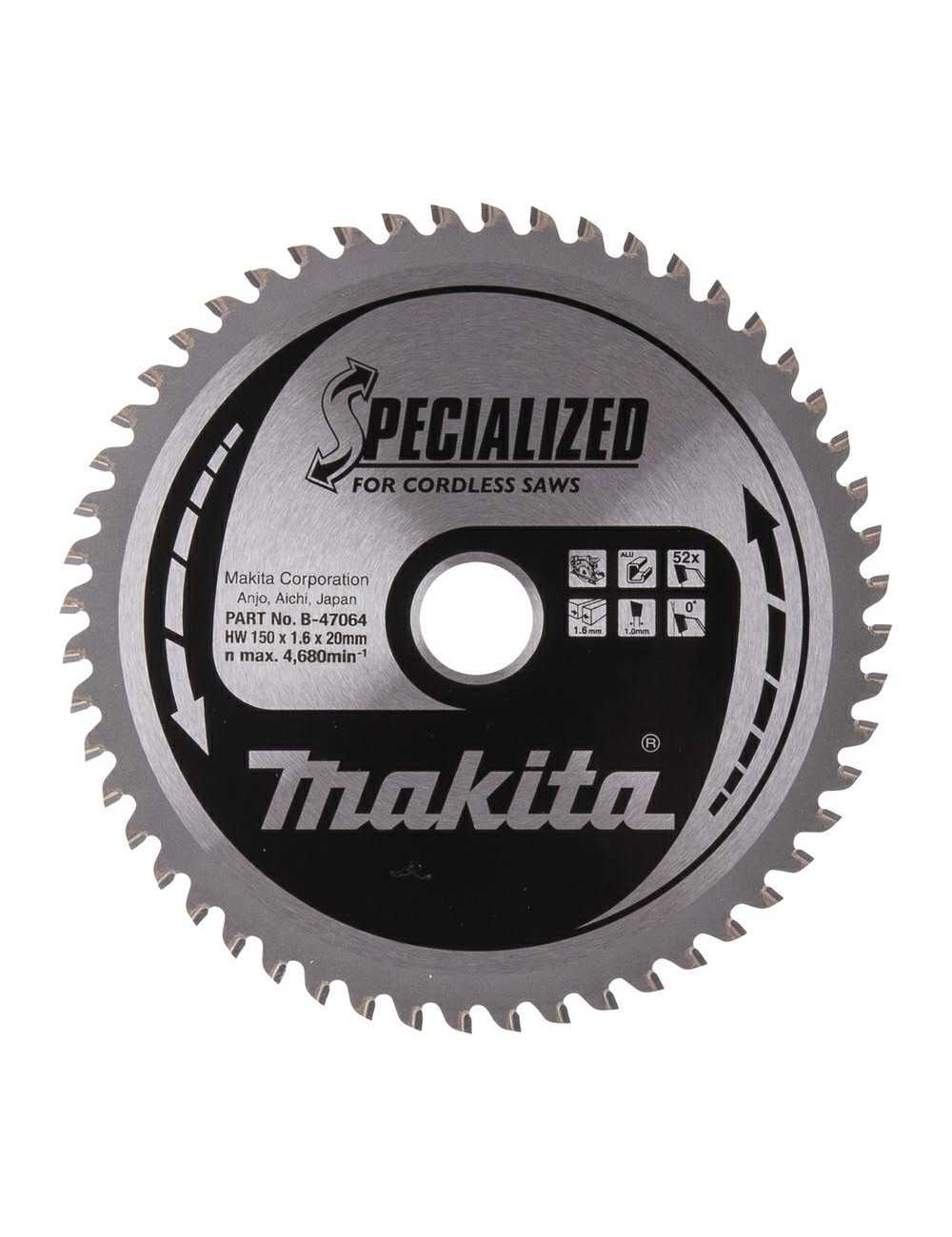 MAKITA PIŁA TARCZOWA  150x20x52z DO ALUMINIUM