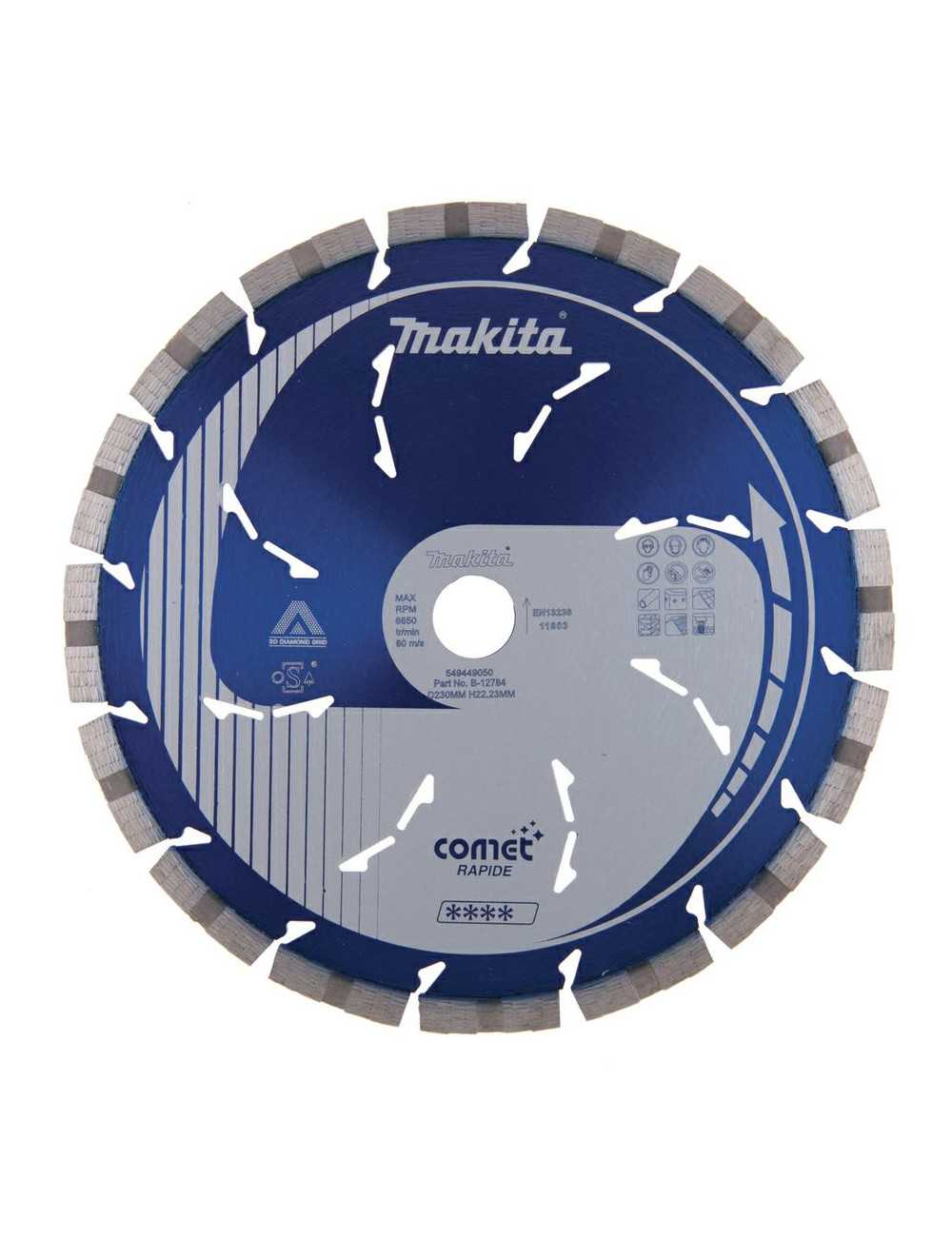 MAKITA TARCZA DIAMENTOWA 230x22,23mm SEGMENT (NA SUCHO) BETON, CEGŁA