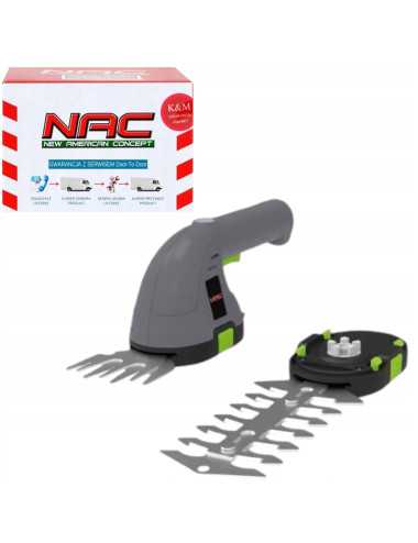 NAC NOŻYCE AKUMULATOROWE 3,6V DO TRAWY I KRZEWÓW SOLO