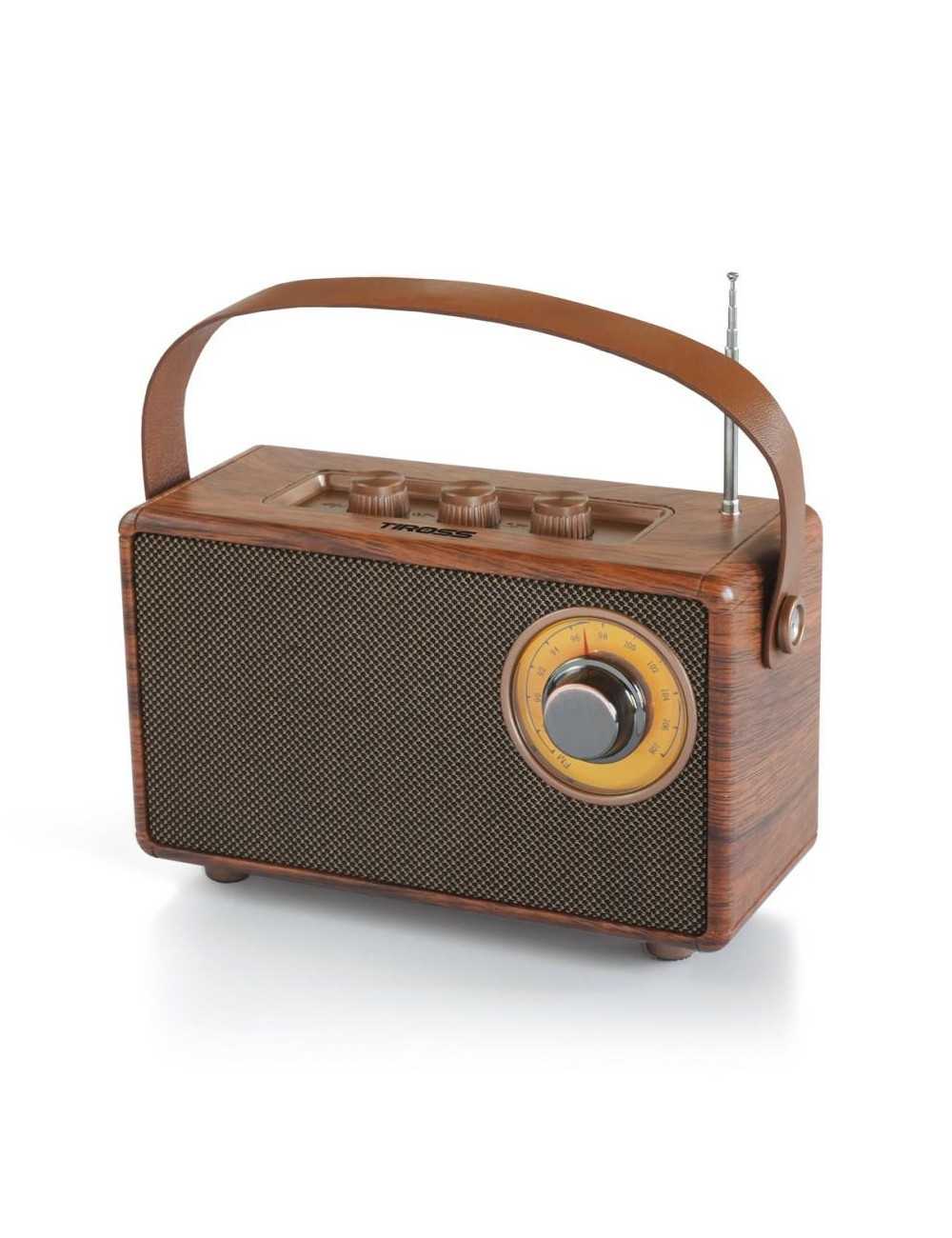 TIROSS RADIO RETRO Z ODTWARZACZEM BT-USB
