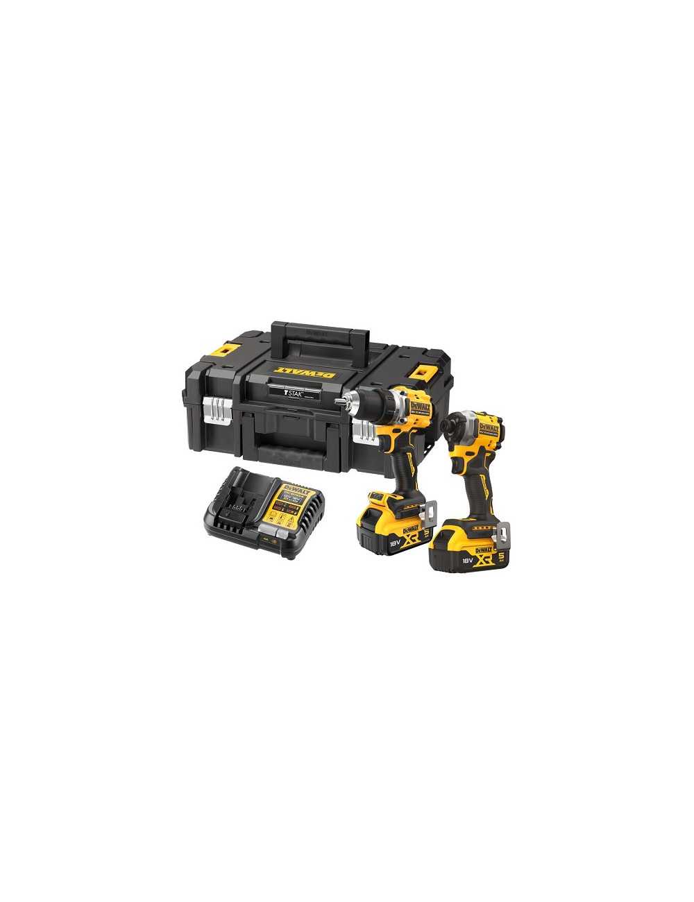 DEWALT ZESTAW COMBO 18V DCK2051P2T (DCD800+DCF850) 2 x 5,0Ah TSTAK