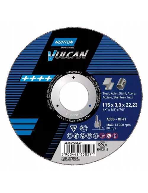 NORTON TARCZA DO SZLIFOWANIA VULCAN 125mm x 6,4mm A30P DO METALU 25szt.