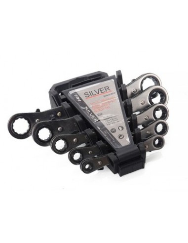 SILVER KLUCZE OCZKOWE Z GRZECHOTKĄ 5 elem. (6-22mm)