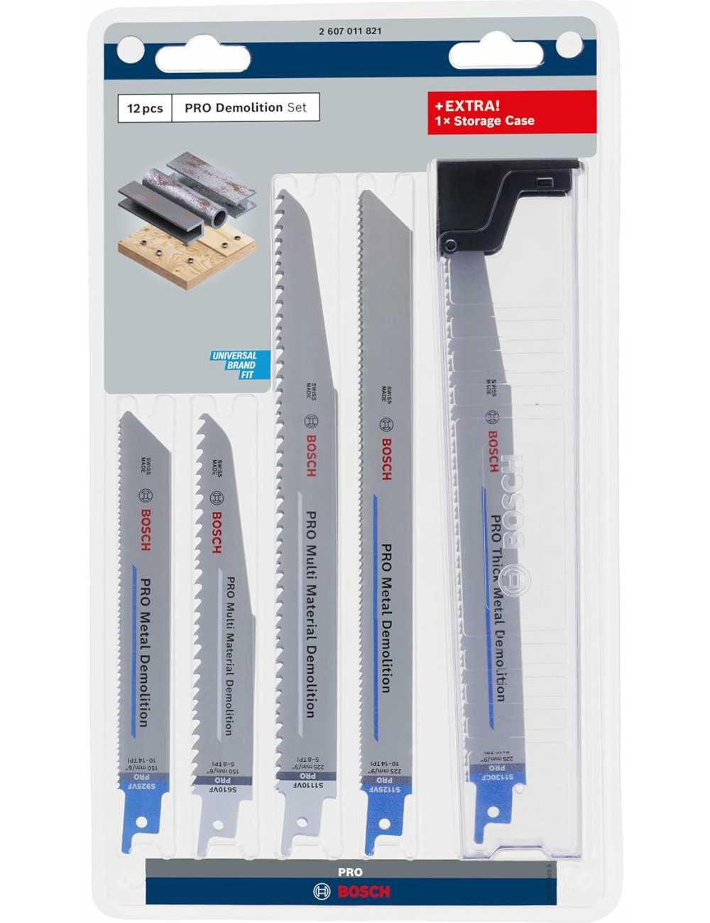 BOSCH BRZESZCZOT DO PIŁY SZABLASTEJ ZESTAW PRO DEMOLITION 12szt.