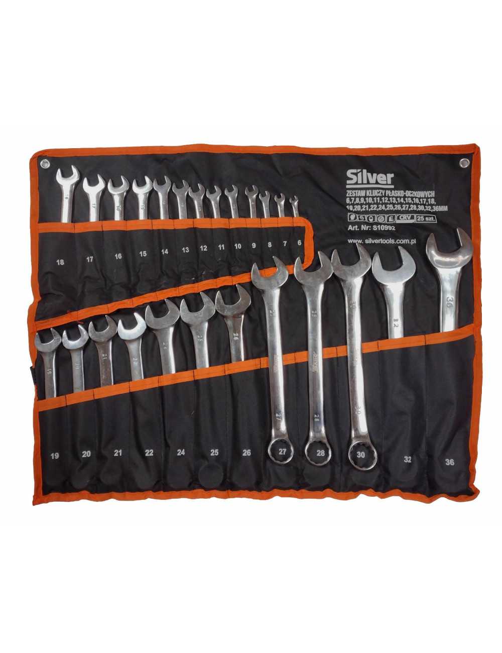 KLUCZ PŁASKO-OCZKOWY 6-36mm 25szt. SILVER