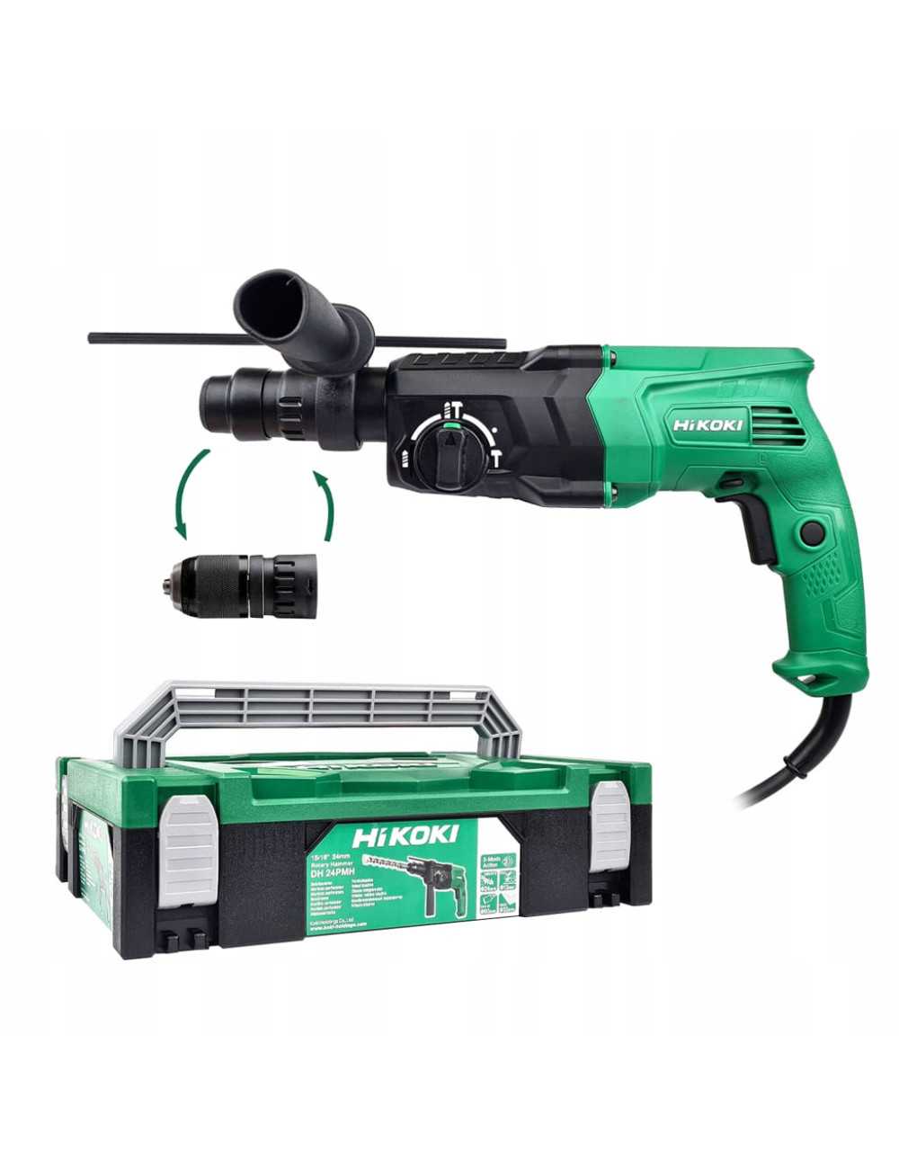 HIKOKI MŁOTOWIERTARKA 730W  2,7J DH24PMH WSZ 3-F +UCHWYT 13mm HSC