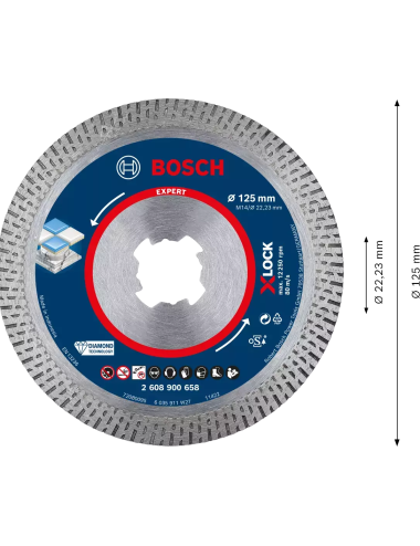 BOSCH TARCZA DIAMENTOWA EXPERT XLOCK 125x1.6x10mm