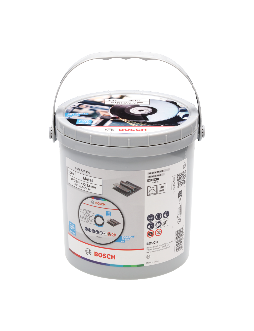 BOSCH TARCZA DO CIĘCIA METALU 125mm x 1,0mm x 22mm STANDARD FOR METAL  100szt. WIADERKO