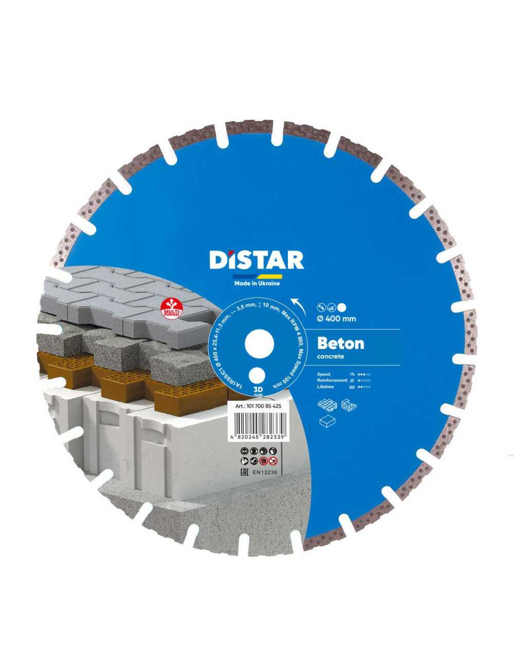 DISTAR TARCZA DIAMENTOWA BETON 400 x 3,5  2,5 x 25,4mm