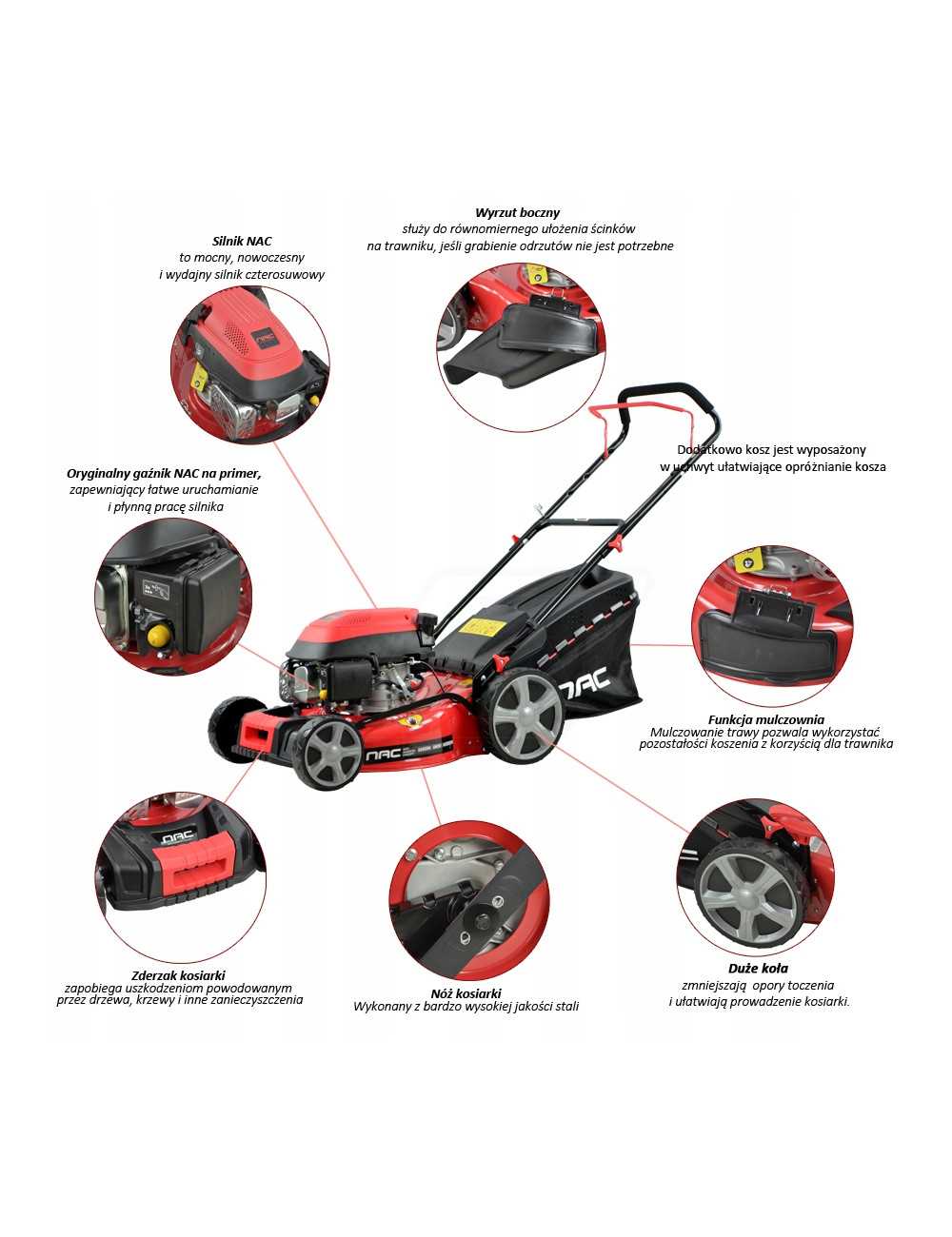 NAC KOSIARKA SPALINOWA 139CC  LP46-139-HS-SB