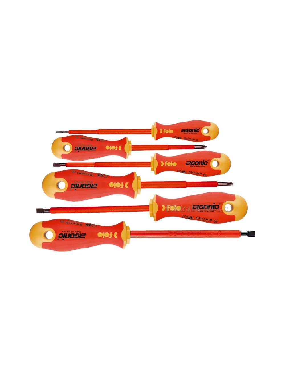 FELO KOMPLET WKRĘTAKÓW ERGONOMIC VDE 6szt.+ MAGNETYZER