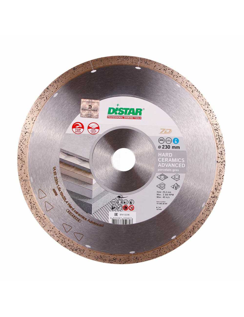 DISTAR TARCZA DIAMENTOWA HARD CERAMICS ADVANCED 230 x 1,6 x 10 x 25,4