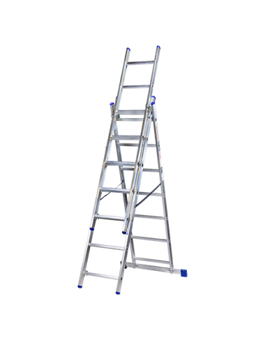 KASTOM DRABINA ALUMINIOWA  3x 12 STOPNI 150KG VHR