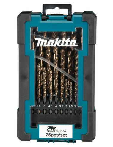 MAKITA ZESTAW WIERTEŁ DO METALU HSS-G M-FORCE 25szt.1-13mm