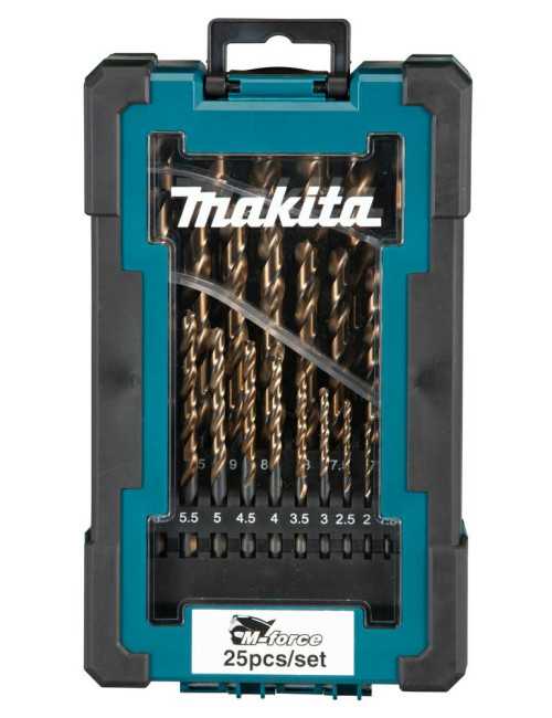 MAKITA ZESTAW WIERTEŁ DO METALU HSS-G M-FORCE 25szt.1-13mm