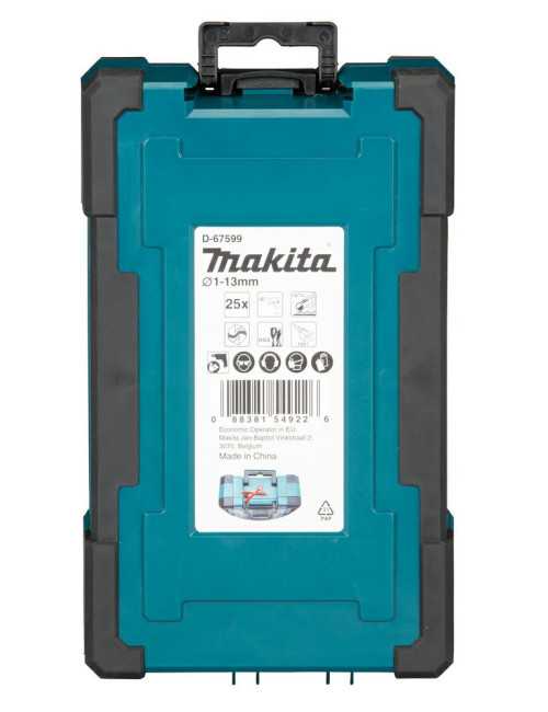 MAKITA ZESTAW WIERTEŁ DO METALU HSS-G M-FORCE 25szt.1-13mm