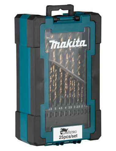 MAKITA ZESTAW WIERTEŁ DO METALU HSS-G M-FORCE 25szt.1-13mm