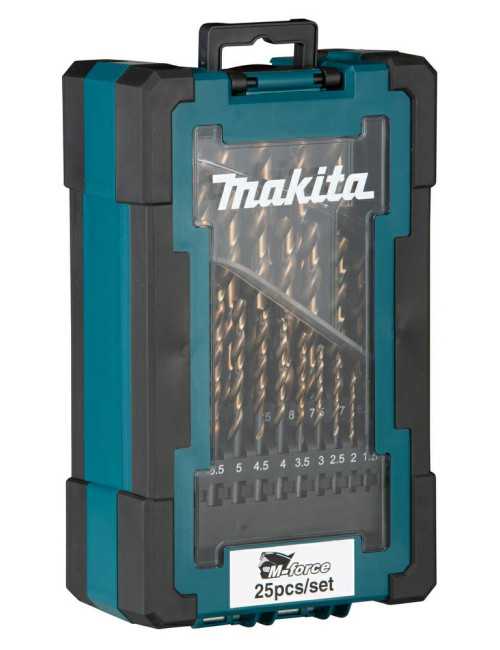 MAKITA ZESTAW WIERTEŁ DO METALU HSS-G M-FORCE 25szt.1-13mm