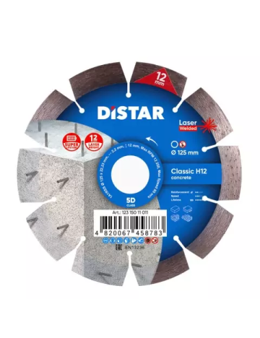 DISTAR TARCZA DIAMENTOWA CLASSIC H12 125 x 2,2 1,3 x 22,23mm