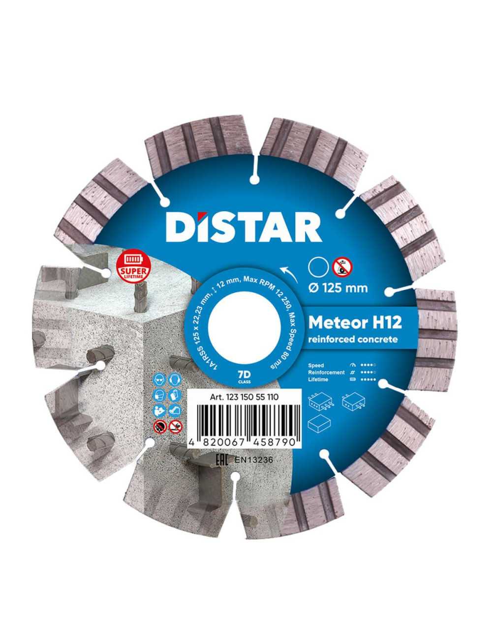 DISTAR TARCZA DIAMENTOWA METEOR H12 125 x 2,2  1,3 x 12 x 22,23-10