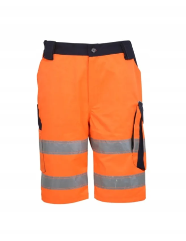 BETA SPODNIE ROBOCZE KRÓTKIE OSTRZEGAWCZE POMARAŃCZOWE XL