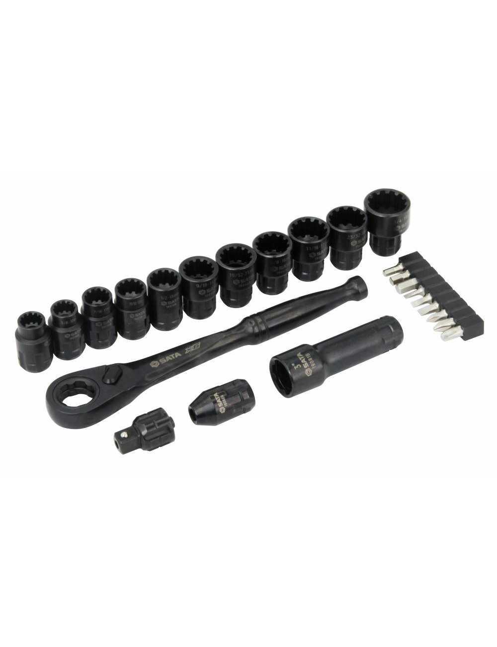 SATA ZESTAW 24 KLUCZY NASADOWYCH PRZELOTOWYCH X6