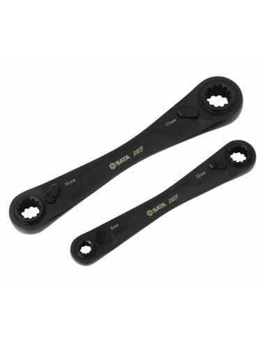 SATA ZESTAW 2 KLUCZY X6 Z GRZECHOTKĄ DWUSTRONNĄ 8 w 1