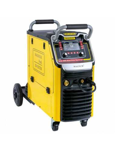 MAGNUM PÓŁAUTOMAT SPAWALNICZY INV. MIG-285 DUAL PLUS  SYNERGIA LCD 280A 60% 400V GP50 4x4 D300 24 3