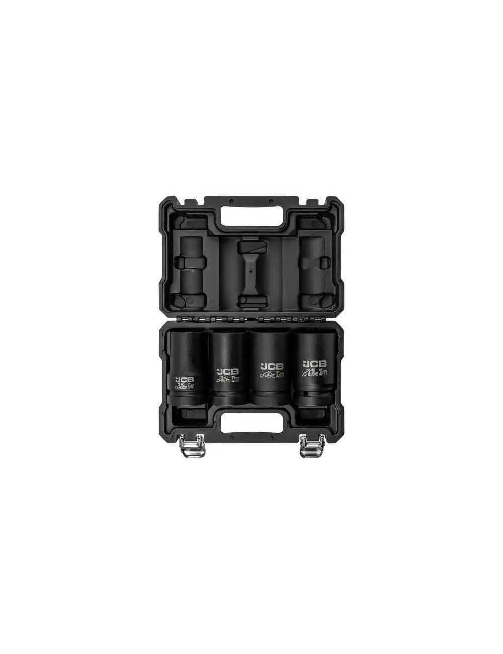 JCB NASADKI UDAROWE DŁUGIE ZESTAW  4 ELEMENTY 1"  6-KĄTNE 27-36mm