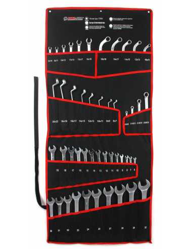 MAR-POL KLUCZE PŁASKO-OCZKOWE 47 ELEMENTÓW