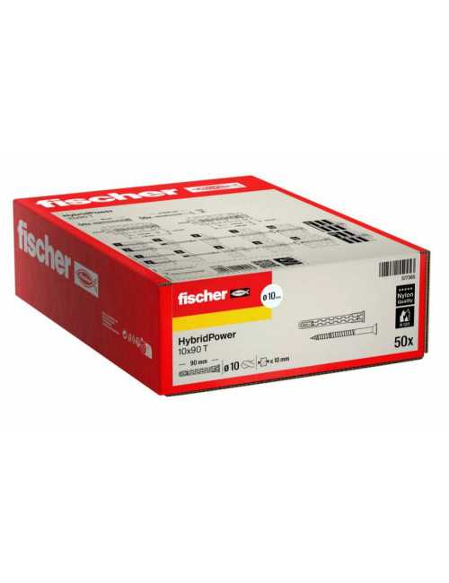 FISCHER KOŁEK HYBRIDPOWER 10x90 50szt. TORX OGNIOODPORNY